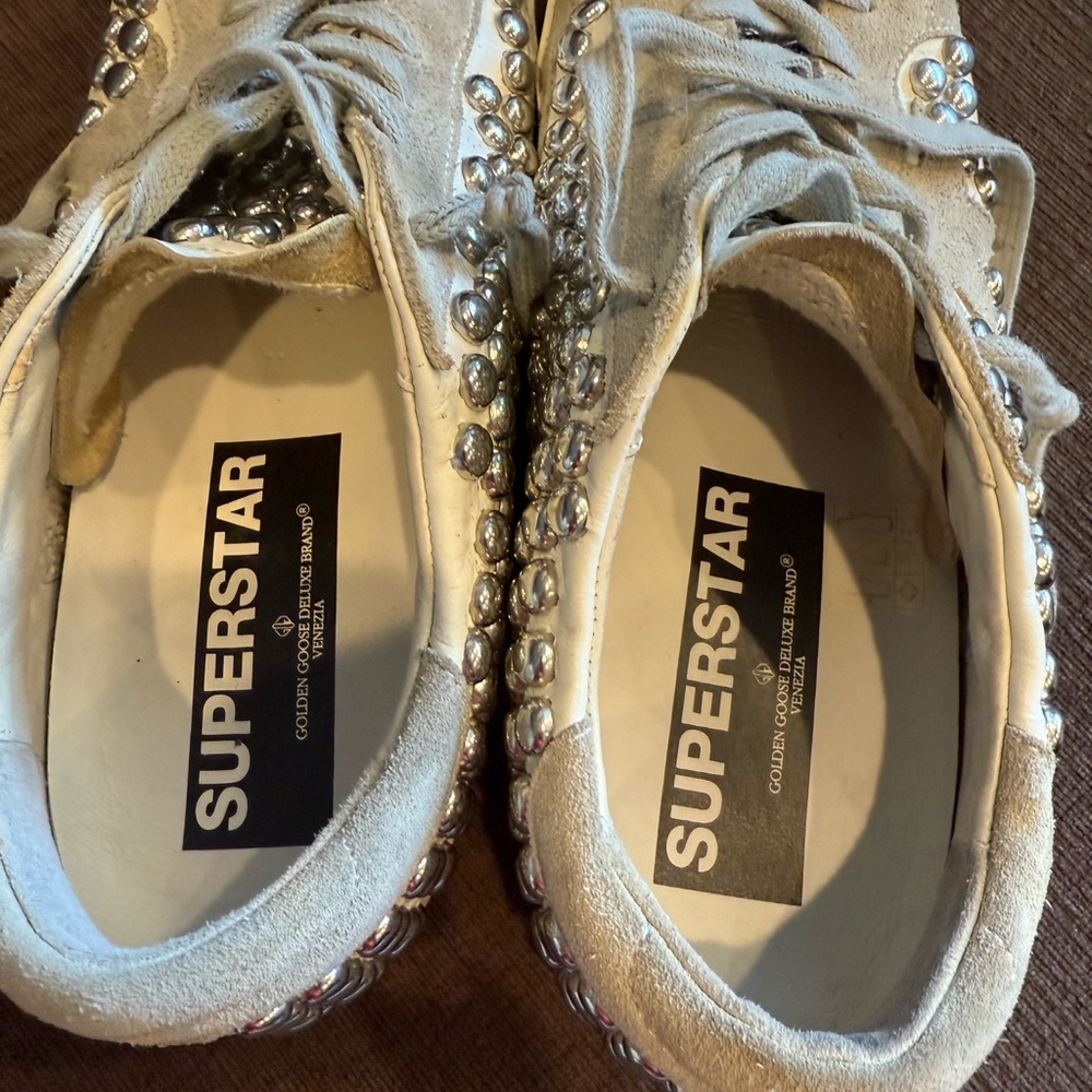 Golden Goose size41 Sneakers with silver studs- barely worn - Picture 5 of 8